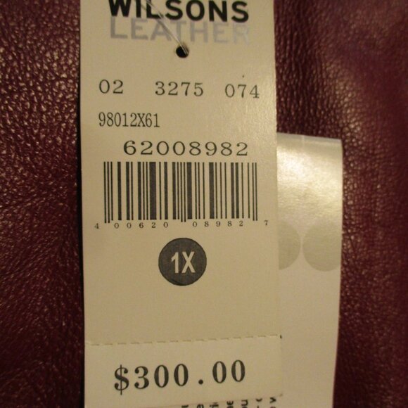 Wilson NEW Woman 1X Large Red Full Zip Pockets Luxury Italian Leather Jacket - Picture 10 of 12